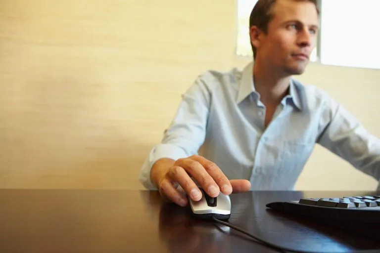Man with mouse